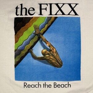 The Fixx Reach the Beach 1983 Reproduction Concert T-Shirt XL